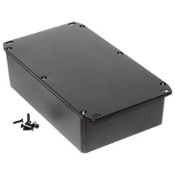 Hammond 1590DFLBK Diecast Enclosure Flanged Lid Black (187.5 x 119.5 x 56mm)