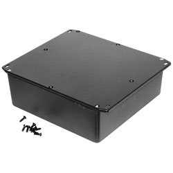 Hammond 1590FFLBK Diecast Enclosure Flanged Lid Black (187.5 x 187.5 x 67mm)