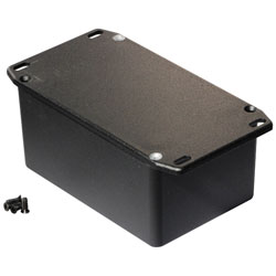 Hammond 1590TFLBK Diecast Enclosure Flanged Lid Black (120.5 x 79.5 x 59mm)