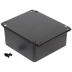 Hammond 1590UFLBK Diecast Enclosure Flanged Lid Black (119.5 x 119.5 x 59mm)