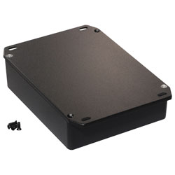 Hammond 1590XXFLBK Diecast Enclosure Flanged Lid Black 145 x 121 x 39mm