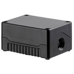 Evatron DE02S-A-BB-0 IP67 ABS Enclosure 2x M20 Black Base Black Top 106x80x53mm