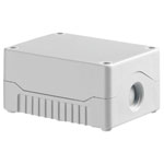 Evatron DE02S-A-GG-0 IP67 ABS Enclosure 2x M20 Grey Base Grey Top 106x80x53mm