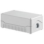 Evatron DE03S-A-GG-0 IP67 ABS Enclosure 2x M20 Grey Base Grey Top 139x80x53mm