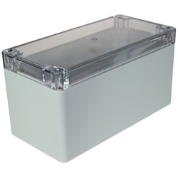 CamdenBoss 7200-265C Polycarbonate Case Clear Lid 160 x 80 x 85mm 7200 Series