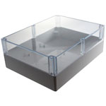 CamdenBoss 7200-2038C Polycarbonate Case Clear Lid 300 x 230 x 111mm 7200 Series