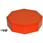 Hammond 1590STPCOR Stomp Box Diecast Enclosure Octagon 133 x 133 x 39 Orange