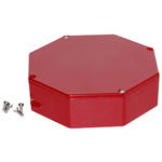 Hammond 1590STPCRD Stomp Box Diecast Enclosure Octagon 133 x 133 x 39 Red