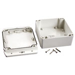 Hammond 1555NF42GY IP67 ABS Enclosure with Flanged Lid L Grey 120 x 120 x 62mm