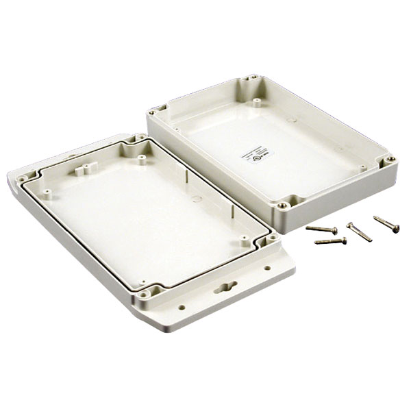 Hammond 1555HF17GY IP67 ABS Enclosure with Flanged Lid L Grey 180 ...