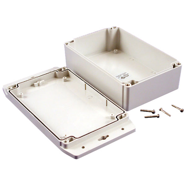 Hammond 1555HF42GY IP67 ABS Enclosure with Flanged Lid L Grey 180 ...