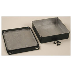 Hammond 1590WQFLBK Watertight Diecast Enclosure Flanged Lid 120x120x32 Black