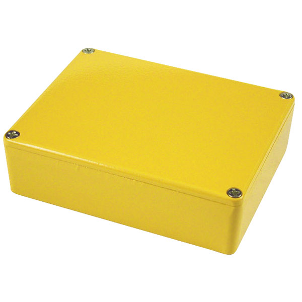  1590BBYL Aluminium 'Stomp Box' Enclosure Yellow (119 x 94 x 34mm
