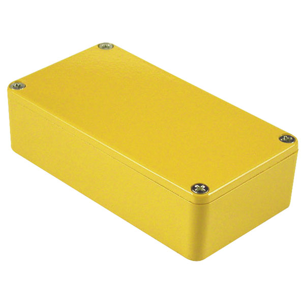  1590BYL Aluminium 'Stomp Box' Enclosure Yellow (112 x 60 x 31mm)