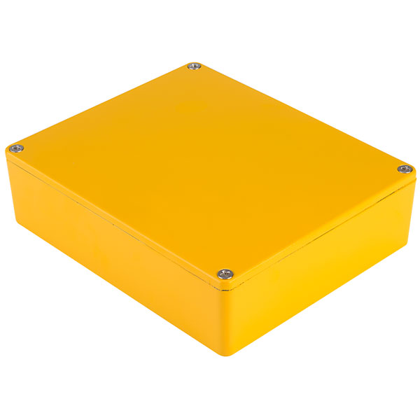 1590xxor Painted Aluminium stomp Box Enclosure 145 X 121 X 39 Orange