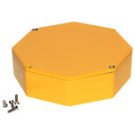 Hammond 1590STPCYL Stomp Box Diecast Enclosure Octagon 133 x 133 x 39 Yellow