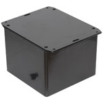 Hammond 1591VSFLBK Multipurpose GPABS Enclosure Flanged Lid 120 x 120 x 94 Black