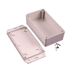 Hammond 1591XXCFLGY FRABS Enclosure Flanged Lid 121 x 66 x 40mm Grey