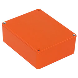 Hammond 1590BBSOR Die Cast Stomp Box Orange 120 x 94 x 42