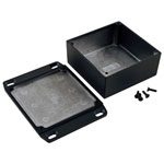 Hammond 1590WYFLBK Watertight Diecast Enclosure Flanged Lid 92 x 92 x 42Black