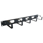 Hammond RB-HRM1 1U Cable Ring Panel Black 483 x 89 x 44