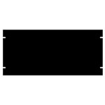 Hammond PBFS19008BK2 5U Formed Steel Blank Panel Black 483 x 2 x 222
