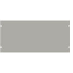 Hammond PBPA19008GY2 5U 19" Rack Aluminium Blank Panel ASA61 Grey 483 x 3 x 222