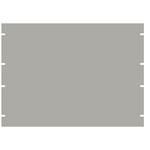 Hammond PBPA19014GY2 8U 19" Rack Aluminium Blank Panel ASA61 Grey 483 x 3 x 356