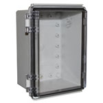 CamdenBoss CHDX8-224C X8 Series Hinged Poly Transparent Lid 185x135x100 IP66/67