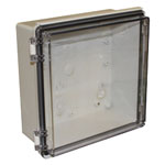 CamdenBoss CHDX8-229C X8 Series Hinged Poly Transparent Lid 210x210x100 IP66/67