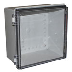 CamdenBoss CHDX8-231C X8 Series Hinged Poly Transparent Lid 300x300x180 IP66/67