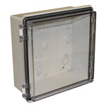 CamdenBoss CHDX8-329C X8 Series Hinged ABS Transparent Lid 210x210x100 IP66/67