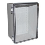 CamdenBoss CHDX8-330C X8 Series Hinged ABS Transparent Lid 350x250x180 IP66/67