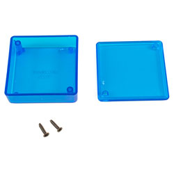 Hammond 1551TTBU Miniature Plastic Enclosure 60 x 60 x 20 Trans. Blue