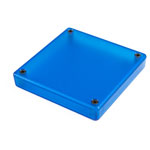 Hammond 1551XXTBU Miniature Plastic Enclosure 80 x 80 x 15 Trans. Blue