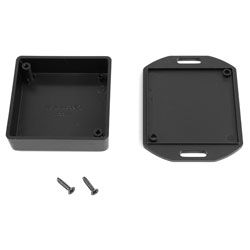 Hammond 1551TFLBK Miniature Plastic Enclosure - Flanged 60 x 60 x 20 Black