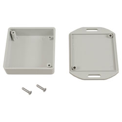 Hammond 1551TFLGY Miniature Plastic Enclosure - Flanged 60 x 60 x 20 Grey