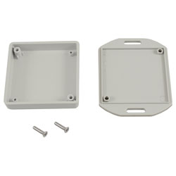 Hammond 1551TTFLGY Miniature Plastic Enclosure - Flanged 60 x 60 x 15 Grey