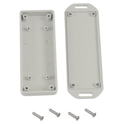 Hammond 1551UUFLGY Miniature Plastic Enclosure - Flanged 100 x 40 x 15 Grey