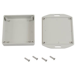 Hammond 1551XFLGY Miniature Plastic Enclosure - Flanged 80 x 80 x 20 Grey