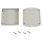 Hammond 1551XFLGY Miniature Plastic Enclosure - Flanged 80 x 80 x 20 Grey