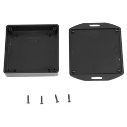 Hammond 1551XXFLBK Miniature Plastic Enclosure - Flanged 80 x 80 x 15 Black