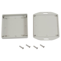 Hammond 1551XXFLGY Miniature Plastic Enclosure - Flanged 80 x 80 x 15 Grey