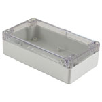 Hammond 1554JL2GYCL Watertight PC Enclosure, Clear Lid 160 x 90 x 45, Grey