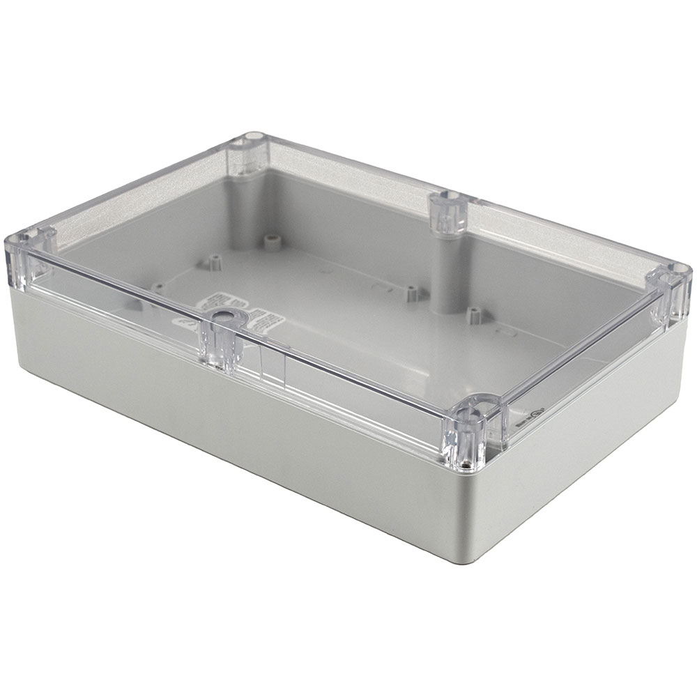 Hammond 1554VAL2GYCL Watertight PC Enclosure, Clear Lid 240 x 160 x 60 ...