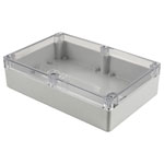 Hammond 1554VAL2GYCL Watertight PC Enclosure, Clear Lid 240 x 160 x 60, Grey