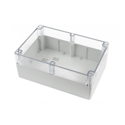 Hammond 1554XA2GYCL Watertight PC Enclosure, Clear Lid 300 x 200 x 120, Grey