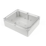 Hammond 1554Y2GYCL Watertight PC Enclosure, Clear Lid 300 x 240 x 95, Grey