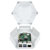 CamdenBoss CBHEX1-PI4-WH Hex-Box Pi Ready Enclosure, White