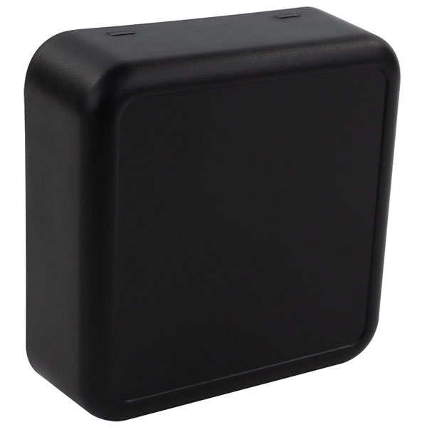  CBRS02SBK Room Sensor Enclosure, Size 2, Solid, Black, 74x74x25.5mm